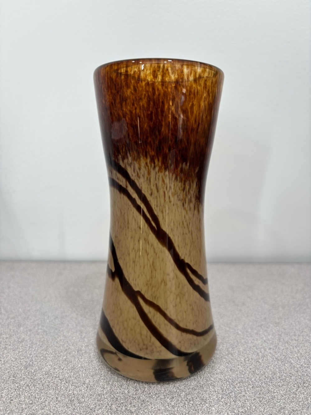 Brown Art Glass Decorative Vase - Home Accents